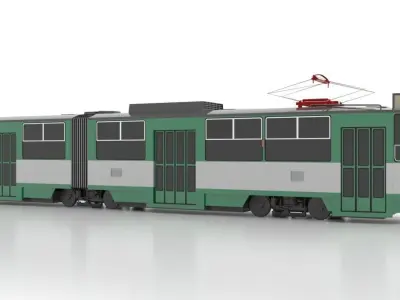Tatra KT8D5 Low Low-poly 3D model