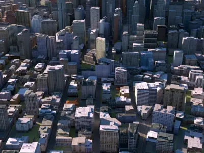 City 31 Low-poly 3D model