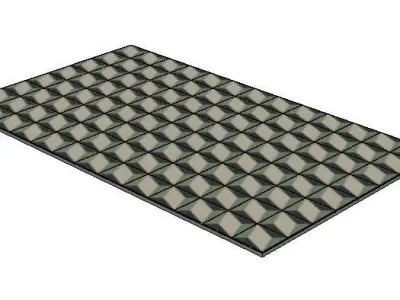 20x20cm floor tiles in a rhombus design  Low-poly 3D model