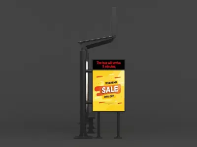 Bus Shelter 3D model