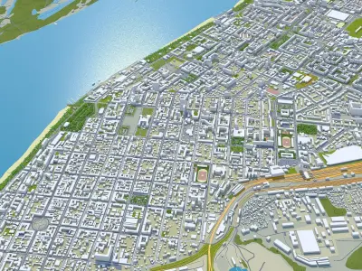 Samara Russia Low-poly 3D model