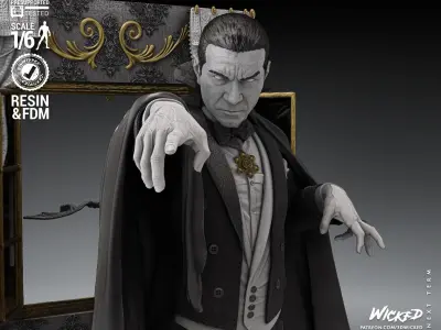 Wicked Horror Dracula Sculpture Tested for 3D printing 3D print model