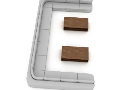 3D sofa 3d model 08 Low-poly 3D model