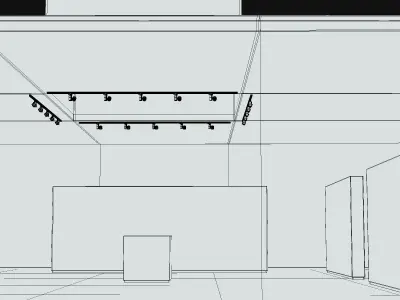 VR Square Room 001 Realistic 3D model