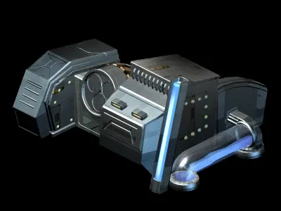 Spaceship - Ground Small Objects 02 3D model