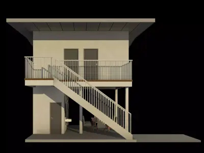 Low cost house by REVIT 25R12 3D model