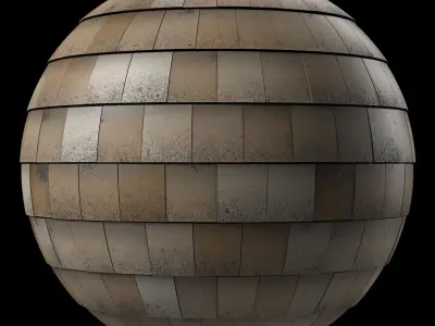 Roof Tile Materials 35- Concrete Roofing By 3 color Pbr 4k Texture