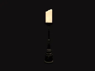 Medieval Candle V01 Low-poly 3D model