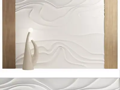Decorative panel Wave 3D model