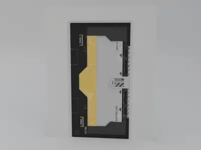 sci-fi slider door Low-poly 3D model
