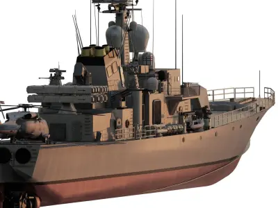 FAST ATTACK GUIDED MISSILE BOAT 3D model