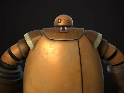  Stylized Robot   Low-poly 3D model