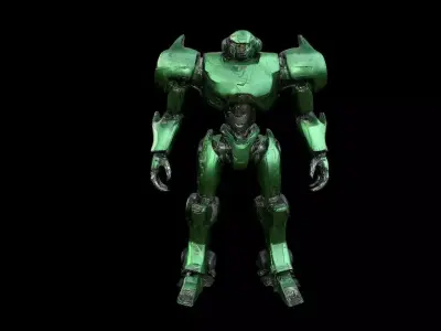 Robots Pack 5 Low-poly 3D model