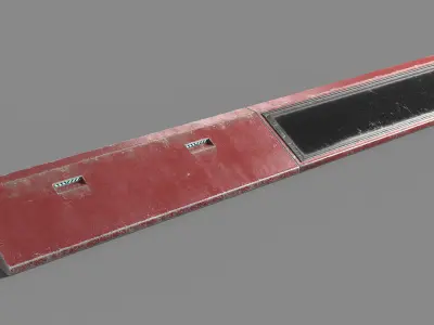 Modular Cyberpunk Curb Pieces Low-poly 3D model