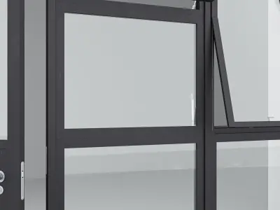 Aluminium door 17 3D model