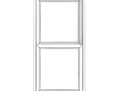 White Window 01 3D model