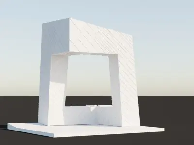 CCTV Headquarters Beijing Low-poly 3D model