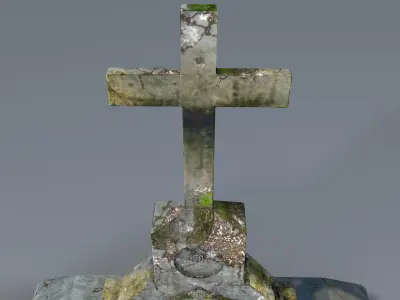 Cemetery 3d model Low-poly 3D model get