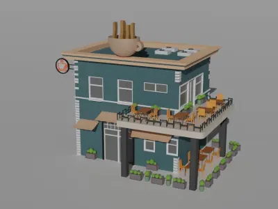 Low Poly Set of Three 3D Model Pack