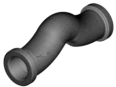 Antique Brass Crossover Coupling 3D model