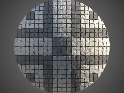 8K Large Area Cobblestone 01 - 3 Variatons Texture