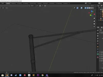 pole street light Low-poly 3D model