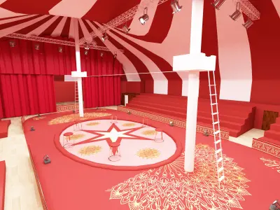 Circus interior and exterior model 3D model