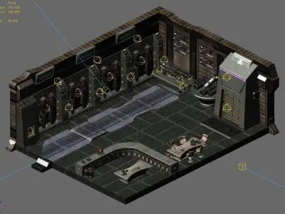 Future city - arsenal interior 3D model