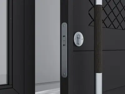 Aluminium door 90 3D model