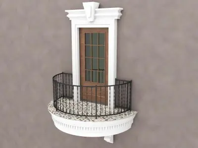 Balcony Door 3 3D model