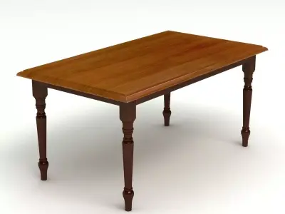 Woden Table 08 3D model