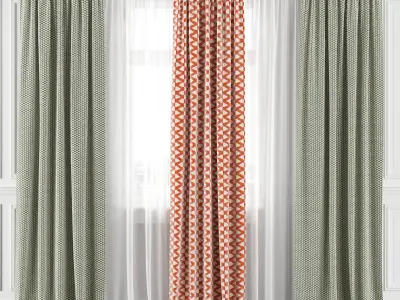 Curtain Set 214C 3D model