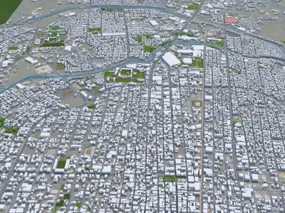 San Pedro Sula Honduras 25km Low-poly 3D model