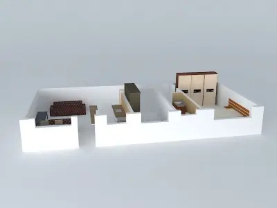 regiane floor plan of apartment Free 3D model