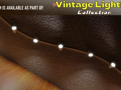 Vintage Ceiling Track Light Fixture Low-poly 3D model