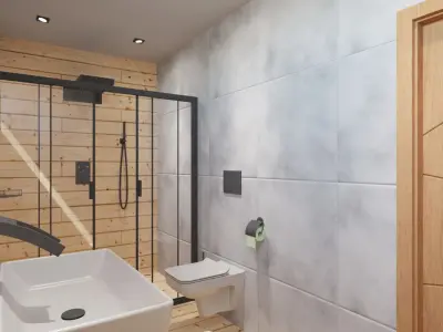 Bathroom 01 Low-poly 3D model