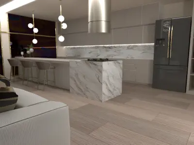 modern fancy small duplex apartment  3D model