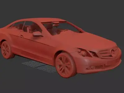 Mercedes Benz E class Coupe 2011 3D print model
