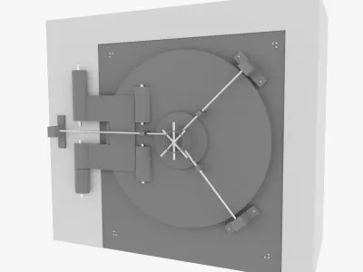 Bank vault door Free 3D model