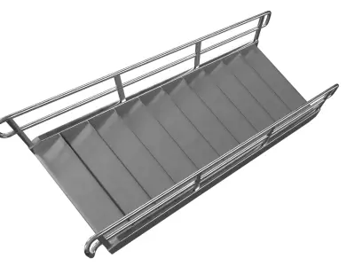 Metal Stairs PBR 03 Low-poly 3D model