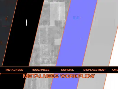 Sci fi Trim sheet texture 3 Variations Low-poly 3D model