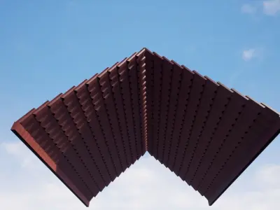 brick roof Free low-poly 3D model