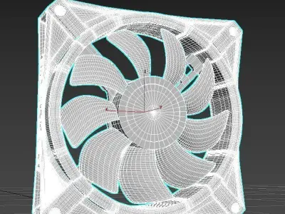 Corsair Pc Fan ql Low-poly 3D model