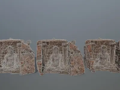 buda temple Low-poly 3D model