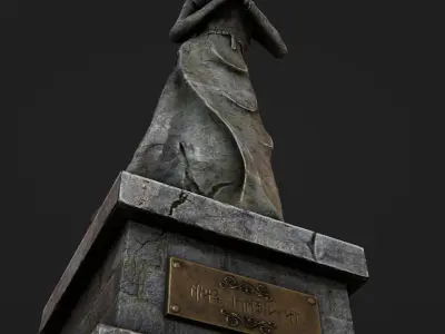 Lady Statue - PBR Low-poly 3D model