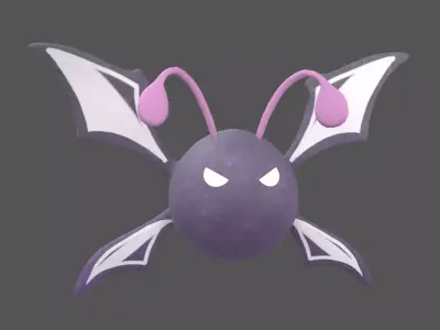 Abstract Elf Bat Character v2 002 Low-poly 3D model