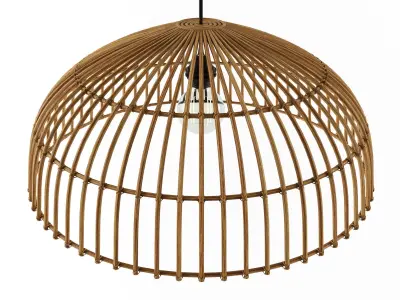Country Pendant Lamp Rattan 55 Magna 3D model