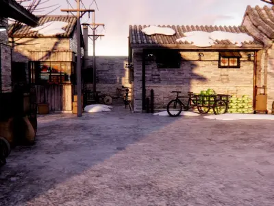 Traditional Chinese Streets in Beijing 3D model