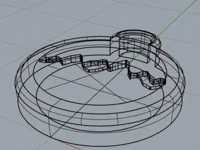 Earrings mountains enamel 3D print model
