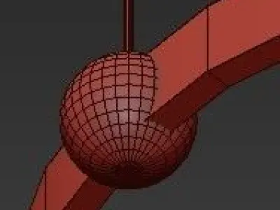 PLANETARY two circular pendant lights hanging 3D model